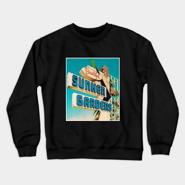 Historic Sunken Gardens Marquee St Pete Florida Crewneck Sweatshirt by AllThingsTees